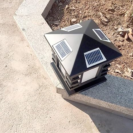 LED Solar Outdoor Pillar Light Square Europäischer Garten Außenpfosten