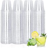 TashiBox 300 Pack 9 oz Clear Plastic Cups, Non Reusable Tumblers Crystal Clear PET Cups