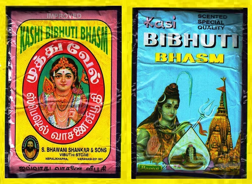 siddhratan 100 Gr Scented Vibhuti Powder Ceremonial mark at forehead puja SHIVA Palani