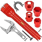 14-in-1 Faucet & Sink Installer Wrench for Tight Spaces – Multi-Purpose Plumbing Tool Kit with Bonus Wide-Jaw Adjustable Wren