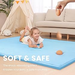 Baby Play Mat for Floor,1.3" Thick Memory foam