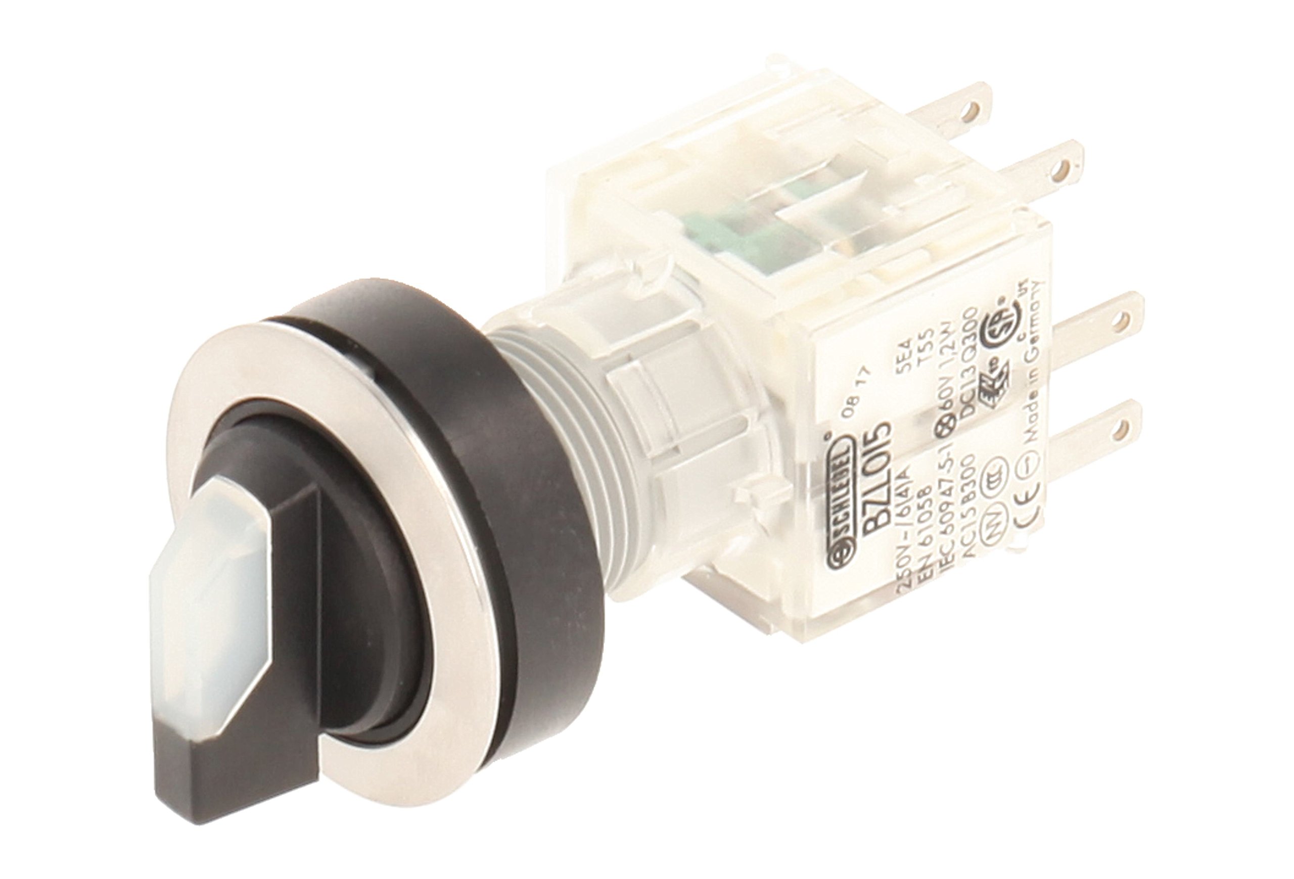 Club 23.001.324 Selector, rastend, Stainless Steel, 2, 3, Momentary Contact Transmitter 1 Closer + 1 opener with t5,5 K LED 24 V CLEAR BULBS (Pack of 2)