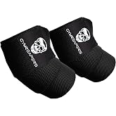 Gymreapers Weightlifting Elbow Wraps (1 Pair) - Flexible 40'' Elbow Compression Strap &amp; Joint Support Brace - for Bench Press, Powerlifting, and Pressing