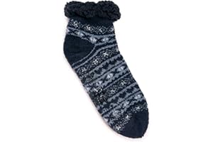 MUK LUKS Men's Refined Cozy Shortie Cabin Socks