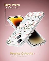 SCORPIFY for iPhone 15 Case with Pink White Rose