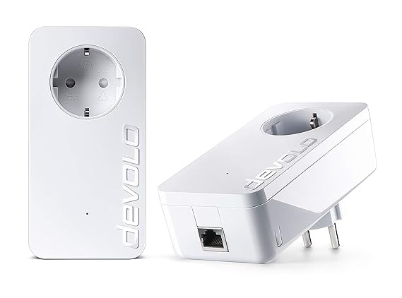 devolo dLAN 1200+ Starter Kit Powerline (1200 Mbit/s Internet über die Steckdose, 1x LAN Port, 1x Powerlan Adapter, integrier