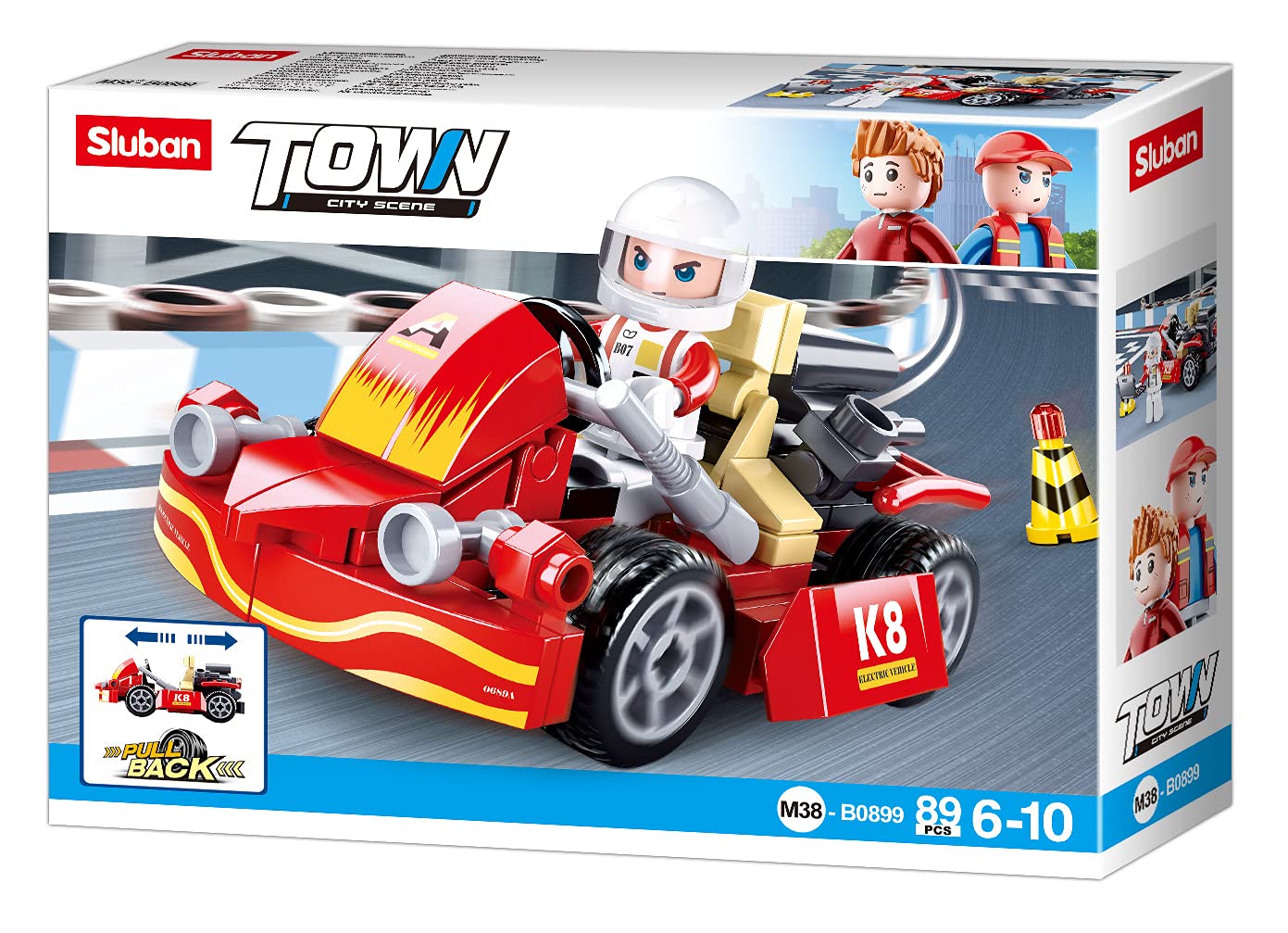 Sluban - Town-Karting, M38-B0899, Multi-Colour