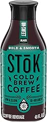 SToK Cold Brew Coffee, Arabica-Based Blend, Medium Roast Brewed Low and Slow, Unsweetened, Black Coffee, 48 FL OZ Bottle