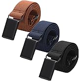 AWAYTR Toddler Boy Kids Buckle Belt - Adjustable Elastic Child Silver Buckle Belts, 3 Pieces