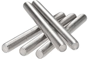 uxcell 5Pcs M8 x 80mm Fully Threaded Rod 304 Stainless Steel Right Hand Threads