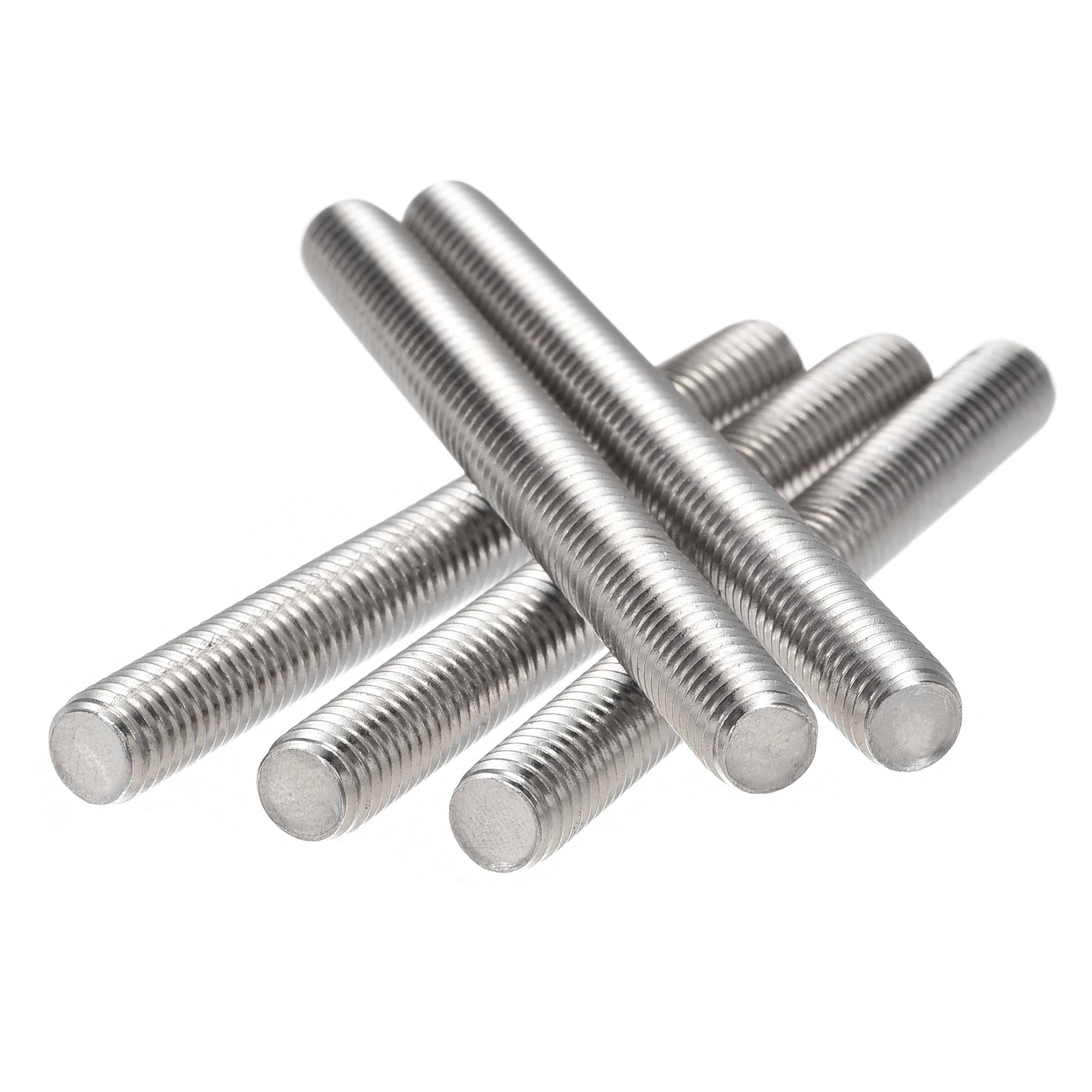 sourcing map 15Pcs M8 x 80mm Fully Threaded Rod 304 Stainless Steel Right Hand Threads