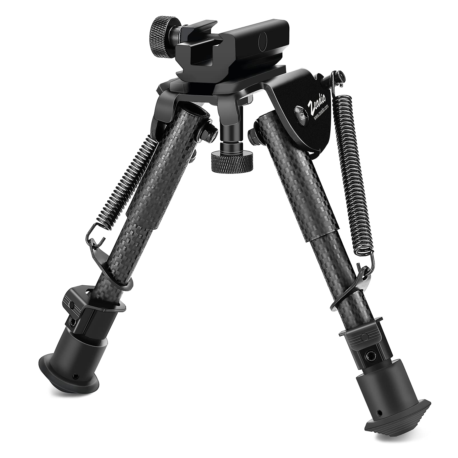 Zeadio Carbon Fiber Bipod with 360 degree Rotation Swivel Picatinny/Weaver Mount (6 to 9 Inches)