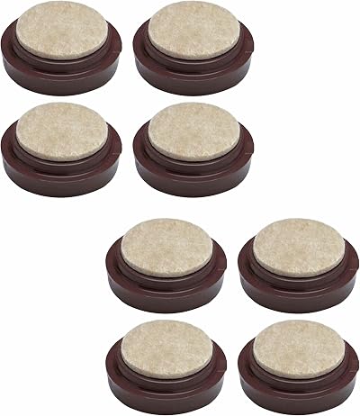 SUL Castor Cup Felt Pad Non Slip Floor Protector 50mm Glide Chair Leg Sofa Wood