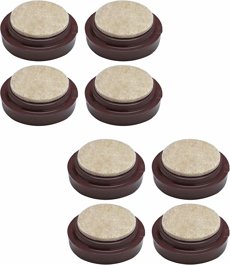 SUL Castor Cup Felt Pad Non Slip Floor Protector 50mm Glide Chair Leg Sofa Wood