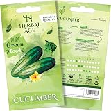 Herbal Age Grow Your Own Cucumber Seeds 75 Plants Heirloom Kit UK