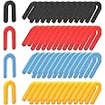 SZSYD 400PCS Plastic Shims, Horseshoe Shims, U Shaped Tile Spacers, Plastic Shims for Leveling, Blue 1/16”, Red 1/8”, Yellow 3/16”, Black 1/4”