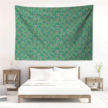 Amazon Com Alisos Feather Wall Decor Tapestry Peacock