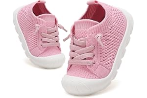 AILYLAKP Toddler Baby Girls Boys Shoes Toddler Walking Sneakers Kids Barefoot Slip on Tennis Infant Shoes Lightweight Breathable for First Babies