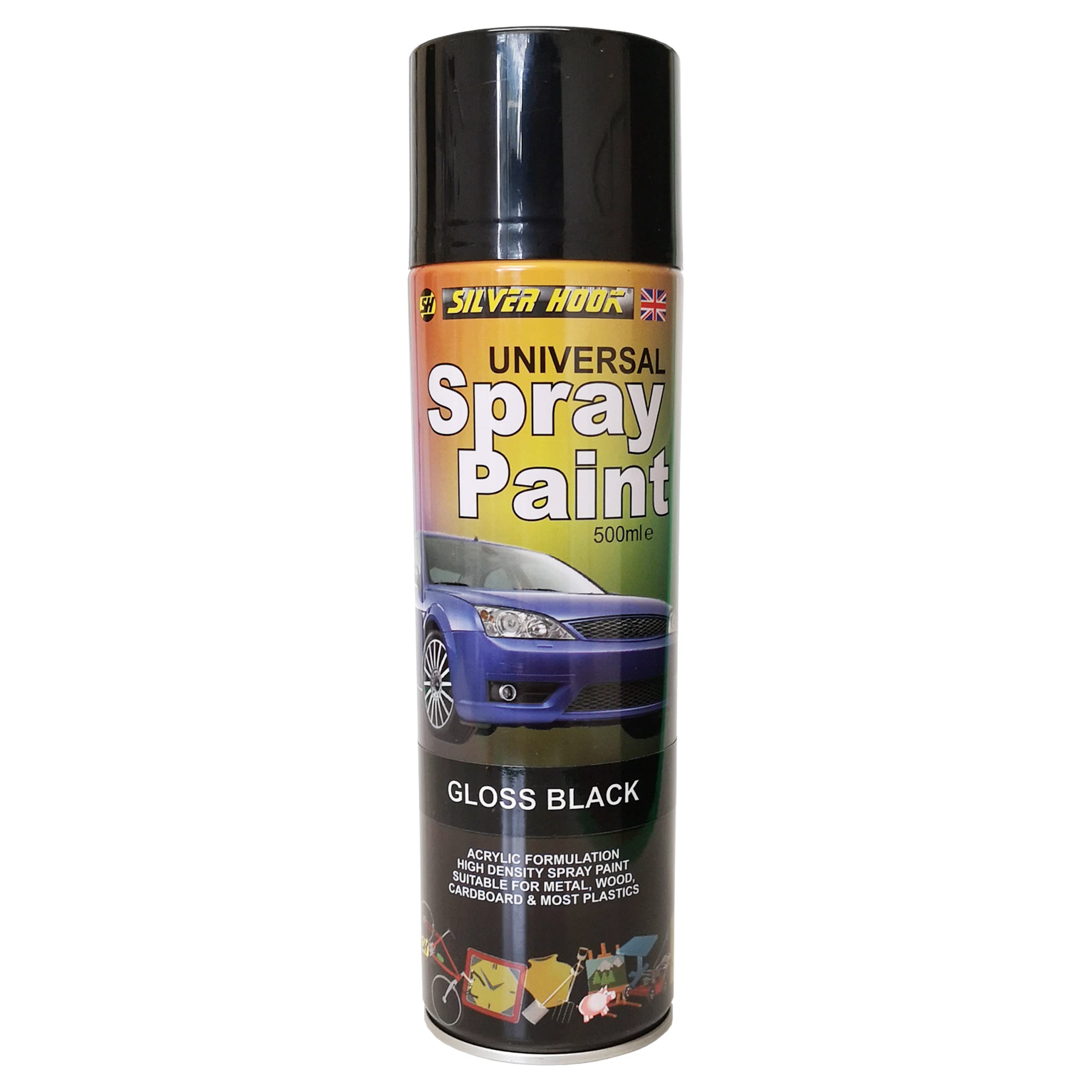 SILVERHOOK Gloss Black Spray Paint 500ml