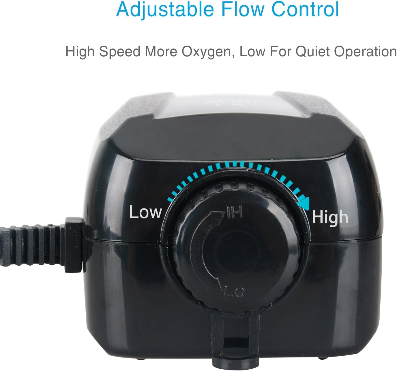 Uniclife Aquarium Air Pump 4 Watt 4-LPM 2 Outlets with Accessories, Adjustable Oxygen Pump for 20-100 Gallon Fish Tank : Pet Supplies