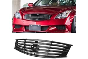IDENUONA Front Bumper Grille Grill for Infiniti G37 G25 2010-2013 Q40 4 Door Sedan Glossy Black