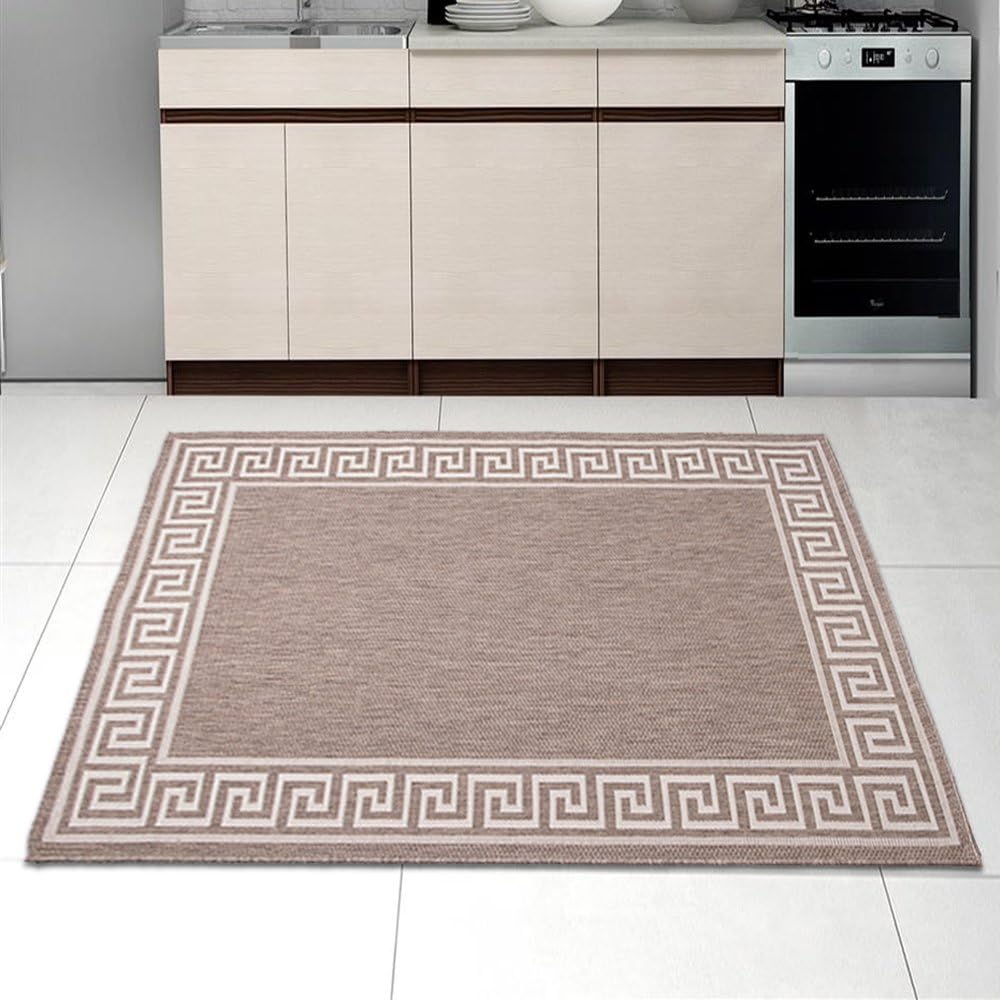 Amazon.de: Teppich SISAL Optik in Taupe - Modern Küche Flachgewebe