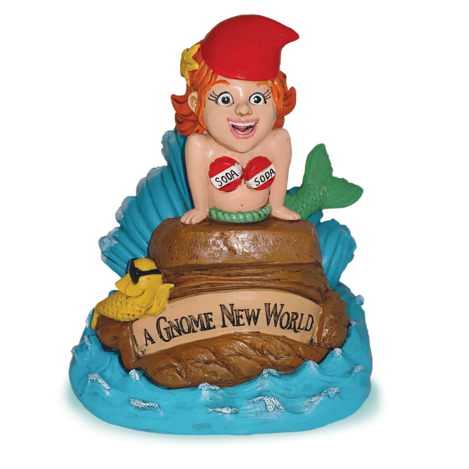 BigMouth Inc Little Mer-gnome Garden Gnome Statue, Funny Outdoor Lawn & Yard Figurine, Housewarming Gag Gift Sculpture Decorations Image