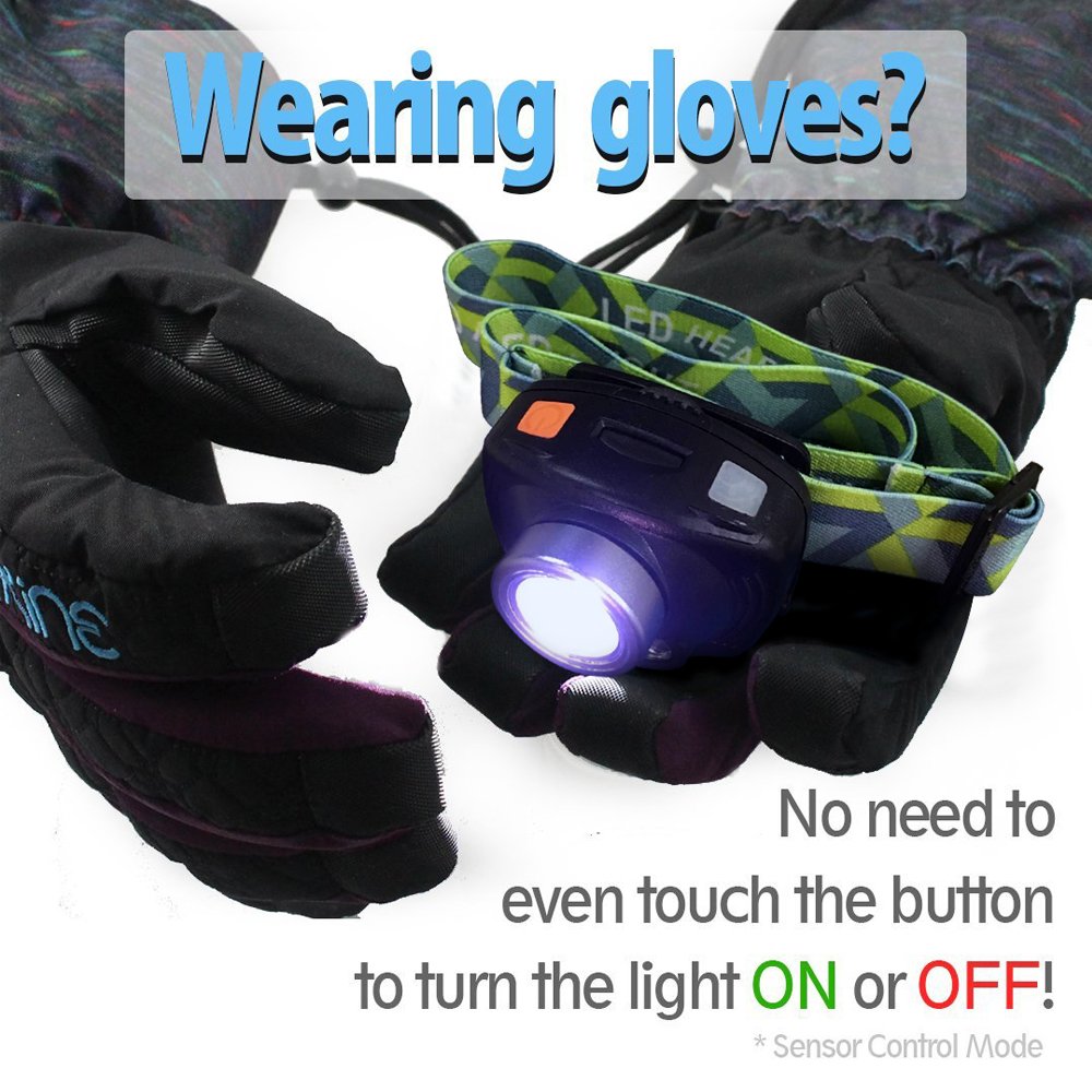 MakeTheOne Linterna frontal ultra brillante Faro Foco Linterna con Bandas flexibles y ángulo de haz Lámpara de Bicicleta Frontal Linterna de Cabeza Al aire libre Camping emergencia lámpara