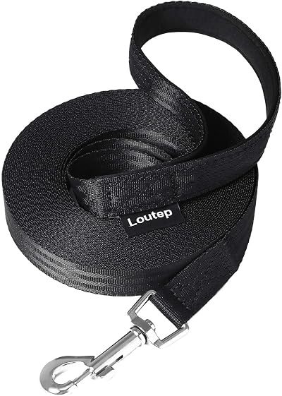 Loutep Training Lead for Dogs Nylon Leash 3-30m Padded Handle Heavy Duty Swivel