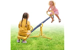 ETICSIPA Teeter Totter for Kids 360 Degree Spinning Seesaw for Toddlers Age 2+ Metal Heavy Duty Indoor & Outdoor Playset Toys for Playground Backyard Playhouse