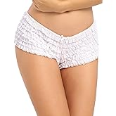 SHARICCA Womens Sexy Mesh Ruffle Panties Booty Boy Shorts Underwear