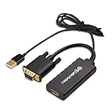 Cable Matters VGA to HDMI Adapter for Monitor and TV (VGA to HDMI Converter) with Audio Support