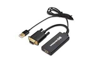 Cable Matters VGA to HDMI Adapter for Monitor and TV (VGA to HDMI Converter) with Audio Support