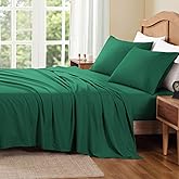 ClevaHome Queen Sheet Set, 4-Piece Bed Sheets for Queen Size Bed, Lightweight & Super Soft Easy Care Microfiber– Shrinkage & Fade Resistant Bedding Set with 14'' Deep Pockets (Forest Green)