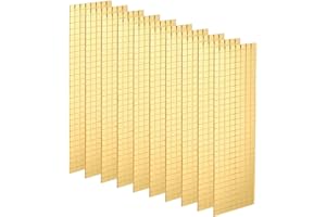 HARFINGTON 10 Sheet 4800 Pieces Self Adhesive Mirror Mosaic Tiles 5x5mm Small Square Mirror Tiles Sticker Disco Ball Stickers