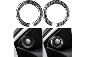 NVCNX Real Premium Carbon Fiber Compatible with Honda 9th Gen Accord 2013 2014 2015 2016 2017 SE LX Sport EX EX-L Touring Hybrid Accessories Car Door Side Inner A Pillar Speaker Cover Interior Trim