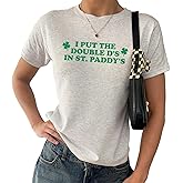 I Put The Double D's in St. Paddy's Day Baby Tee - Funny Irish Saint Patricks Day Y2K Top