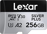 Lexar Silver Plus 256GB Micro SD Card UHS-I A2 V30 U3 205MB/s 150MB/s with view 8