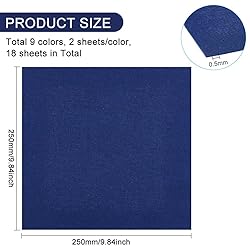 BENECREAT 18 Sheets 9 Colors Square Linen