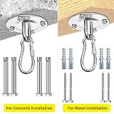 Morzejar 304 Stainless Steel Swing Hook 360° Rotating Heavy Duty Ceiling Hooks view 3
