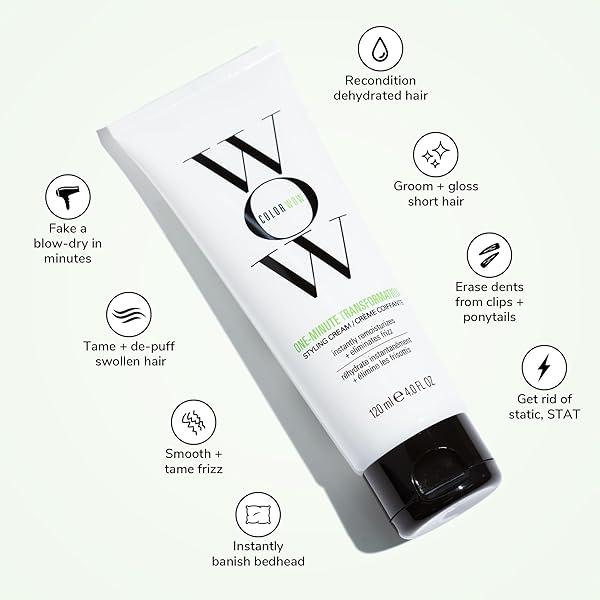COLOR WOW ONE MINUTE TRANSFORMATION – INSTANT FRIZZ FIX| NOURISHING STYLING CREAM SMOOTHS, TAMES + DEFRIZZES ON THE SPOT, AVOCADO OIL + OMEGA 3’S HYDRATE, REPAIR FOR SILKIER, SMOOTHER TEXTURE