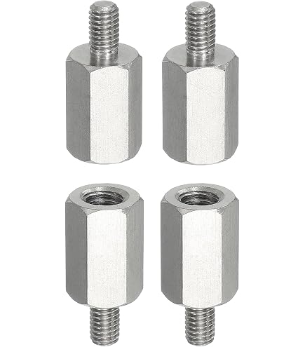 Small Parts Aluminum Male-Female Threaded Hex Standoff – 5/16" Hex, 1/2" Length, 6-32 Thread, Pack Of 25