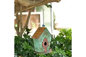 MOCOME Bird Houses for Outside Hanging Metal Birdhouses for Outdoor