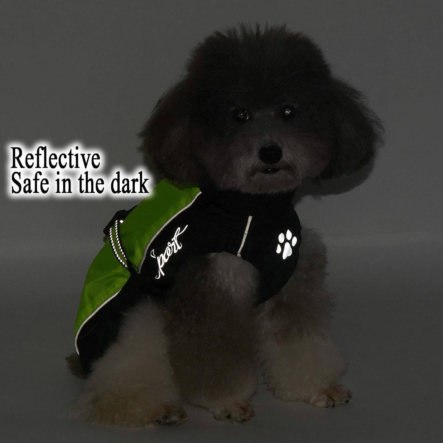 Zunea Waterproof Dog Raincoats for Medium Large Dogs Lightweight Reflective Jacket Safty Coat Windproof Mesh Lined Vest Clothes Outdoor Hunting Hiking Apparel for Wet Days Green 3XL - Image 5