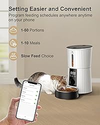 Petory Automatic Cat Feeders Wi-Fi - 4L Dry Food
