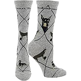 WHD Doberman Crew Socks for Women & Men | Gift for Dog Lovers, Cute Pet Socks