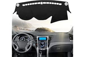 BERKSYDE Leather Dashboard Dash Cover Mat Carpet PU Compatible with 2011 2012 2013 2014 Hyundai Sonata