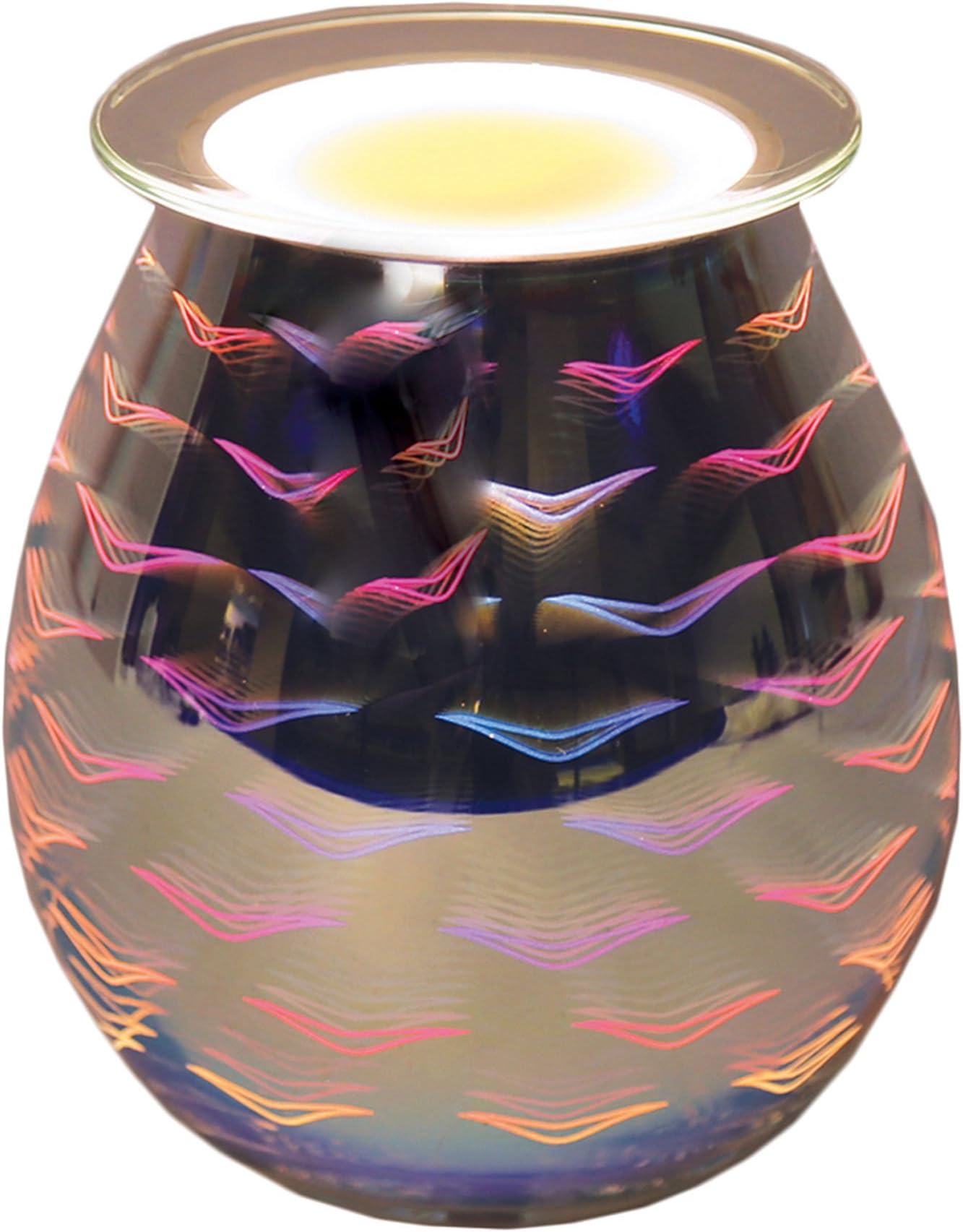 3D Design Electric Wax Melt Burner Wave Echo Lamp Scented Tart Fragrance Aroma Warmer 13cm