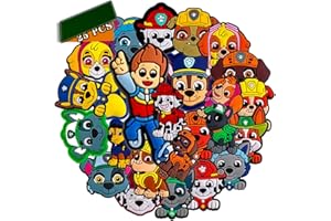 enttgo 25pcs Cute Cartoon Charms for Boys Girls,Dog Car Shoe Charms for Kids Teens Adults,PVC Shoe Decoration Charms for Gift Birthday Party