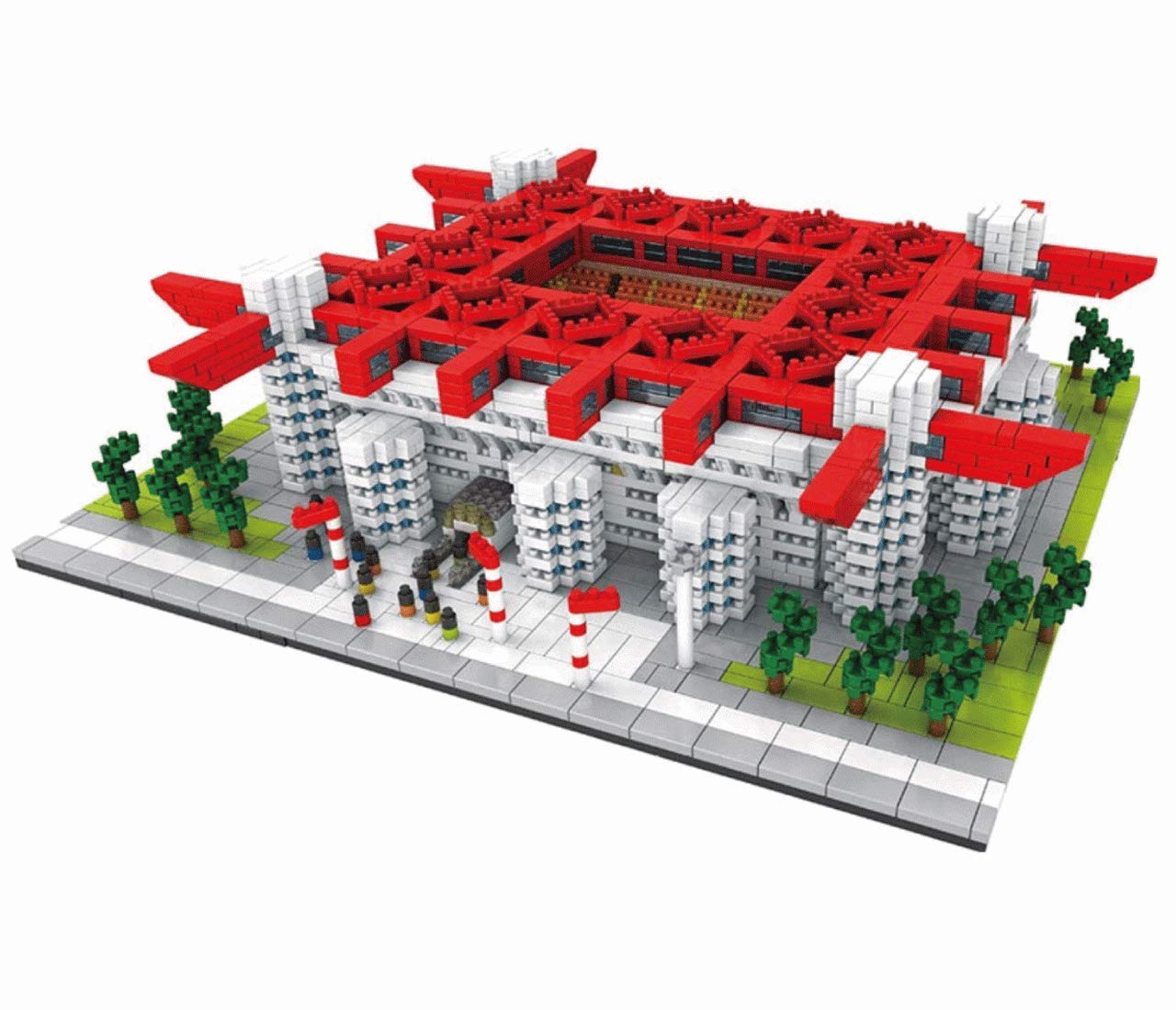 Giuseppe Meazza Stadium - San Siro Stadium of Milan. Model to assemble with nanoblocks. More than 3800 pieces